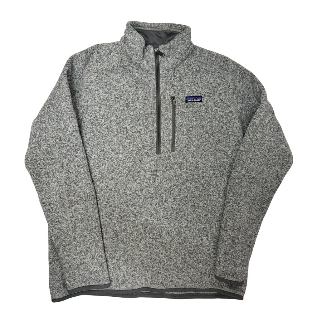 Patagonia Better Sweater 1/4 Zip Pullover Mens Large Grey Heather
